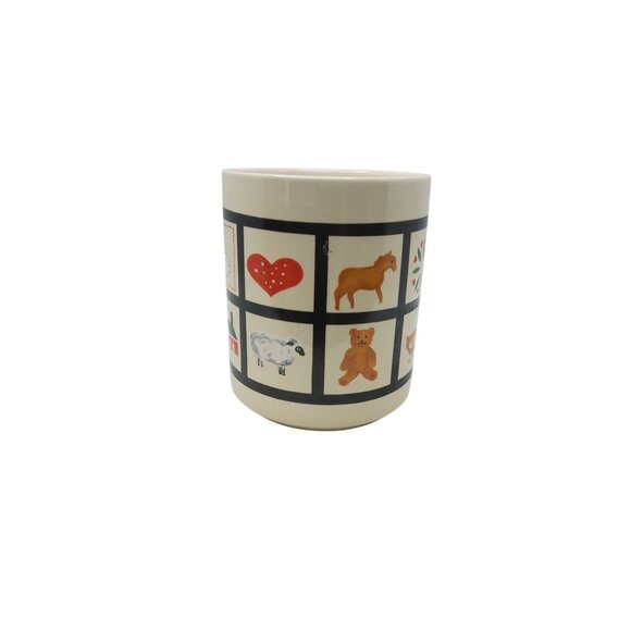 Vintage Ceramic Mug With Folk Art Design - Picture 2 of 5